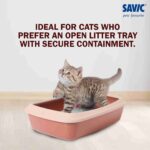 Savic Iriz Litter Tray with Rim for Cats, Champagne Pink Tuscan Red (17 x 12 x 5 inch) - Image 7