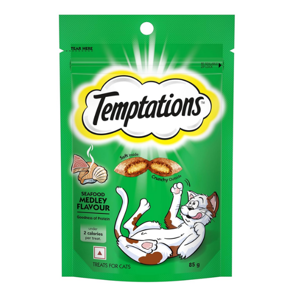 Temptations Seafood Medley Flavour Cat Treat - 85g