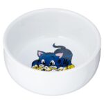 Trixie Cat Ceramic Bowl - White - Image 2