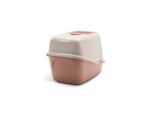 Savic Nestor Cat Litter Box - Champagne Pink/Tuscan Red - Image 4