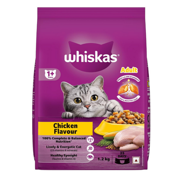 Whiskas Chicken Flavour Adult (+1 year) Dry Cat Food