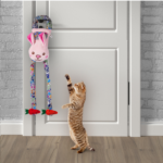 Barkbutler x Fofos Blocky Meow Door Hanger Rabbit Cat Toy - Image 2