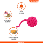 Barkbutler x Fofos Ball Box Yarn Ball Cat Toy - 1 piece - Assorted - Image 2
