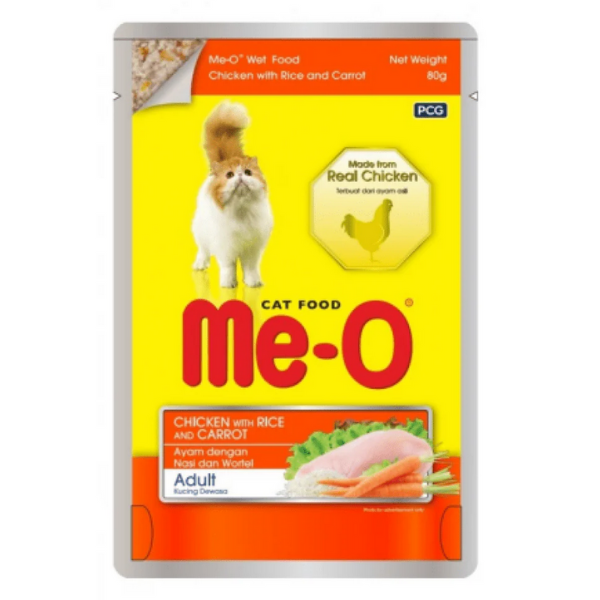 Me-O Chicken with Rice & Carrot Wet Cat Food, 80g