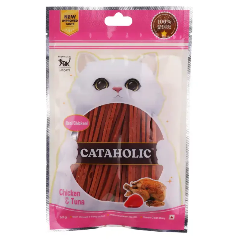 Cataholic Chicken and Tuna Sliced Cat Treats, 50g