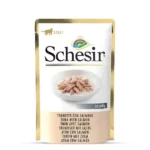 Schesir Tuna in Jelly With Salmon Adult Cat Wet Food Pouch, 85 g