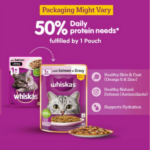 Whiskas Salmon in Gravy Adult (+1 year) Wet Cat Food - 80g - Image 3