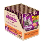Whiskas Tasty Mix Salmon Wakame Chicken Seaweed In Gravy Wet Cat Food - 70g - Image 2