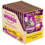 Whiskas Tasty Mix Chicken Tuna Carrot In Gravy Wet Cat Food - 70g - Image 2