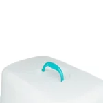 Trixie Vico Cat Litter Tray with Hood for Cats (Turquoise/White) - Image 4