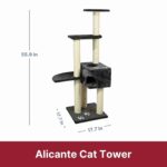 Trixie Alicante Scratching Cat Tree (142 cm, Anthracite) - Image 6