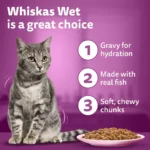 Whiskas Adult Salmon with Gravy Cat Food 85g - Image 9
