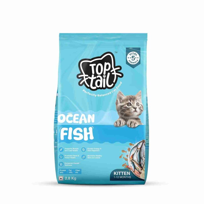 Top tail Kitten Ocean Fish Dry Food for Cats