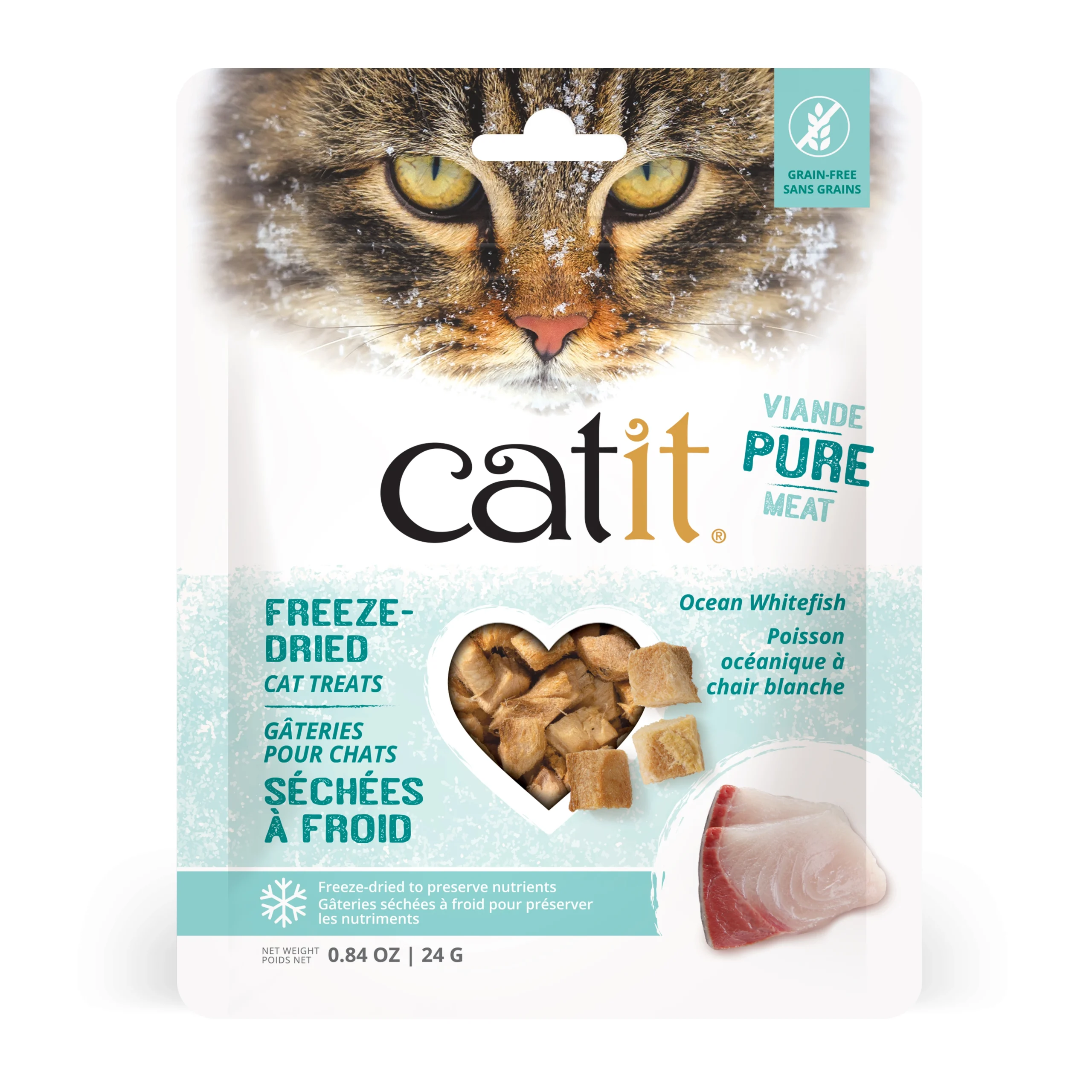 ZEcz4Ul7q-product.webp Catit Freeze-Dried Raw Treat for Cats, Ocean Whitefish 24 g