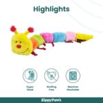 ZippyPaws Zippy Caterpillar Dog Toys - Large - Image 4