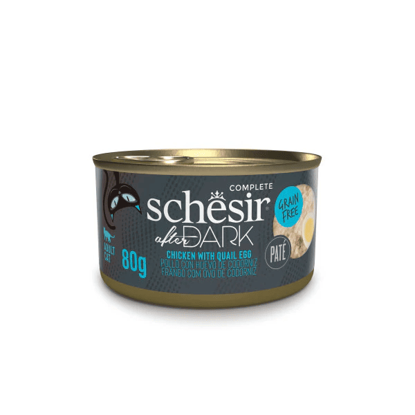 Schesir After Dark Cat Pate Chicken and Quail Egg, 80 g