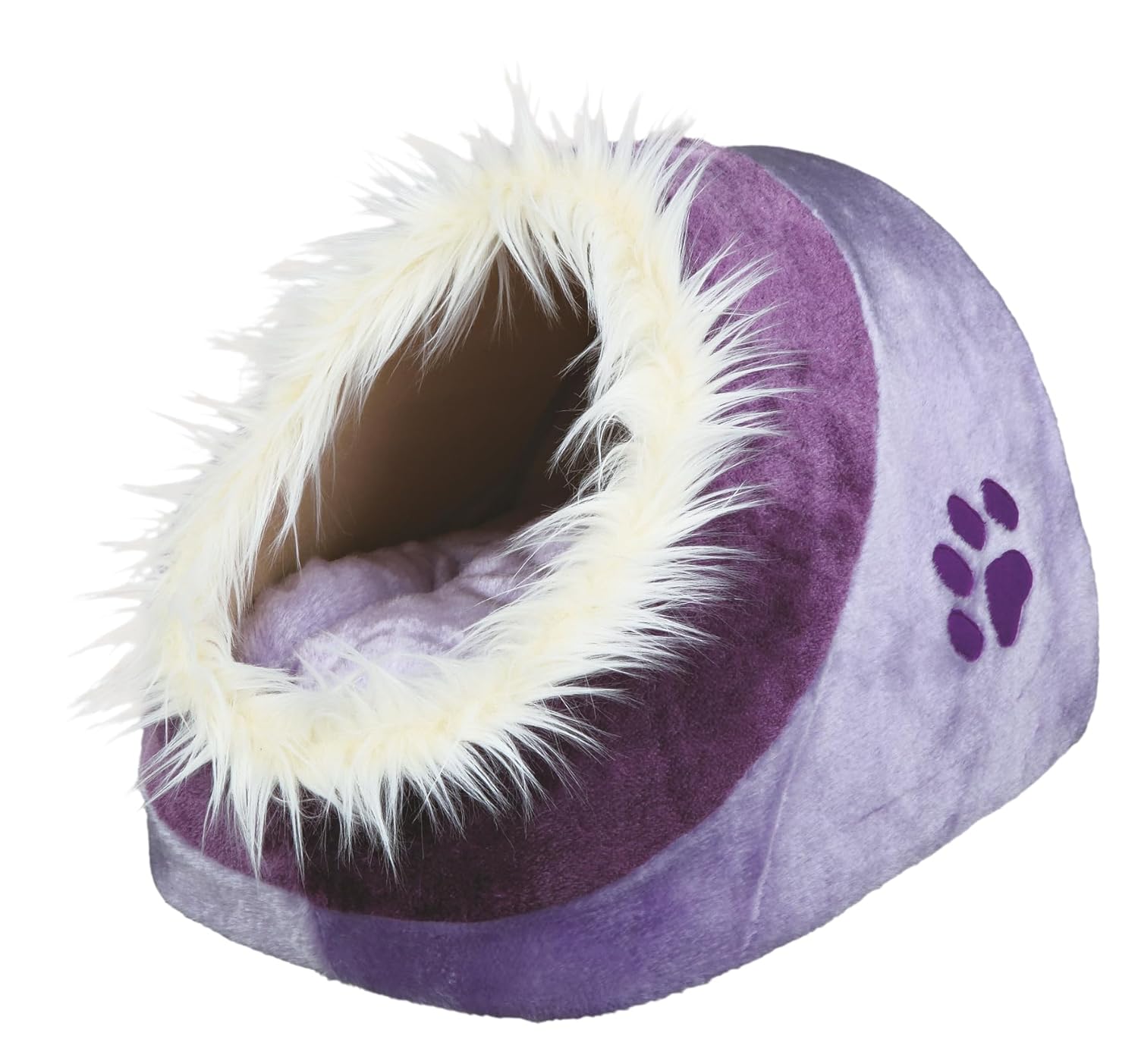 Zgn_ZAjLy-product.jpeg Trixie Minou Cuddly Cat Cave Bed Purple/Violet, 35x26x41cm - Image 1