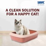 Savic Iriz Litter Tray with Rim for Cats, Champagne Pink Tuscan Red (17 x 12 x 5 inch) - Image 3