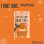 Schesir Function Digestive Tummy Topper Mousse Pumpkin with Wheatgrass, 40 g - Image 5
