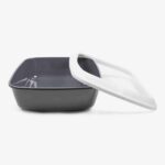 Savic Iriz Litter Tray with Rim for Cats (Cold Grey, 17 x 12 x 5 inch) - Image 3