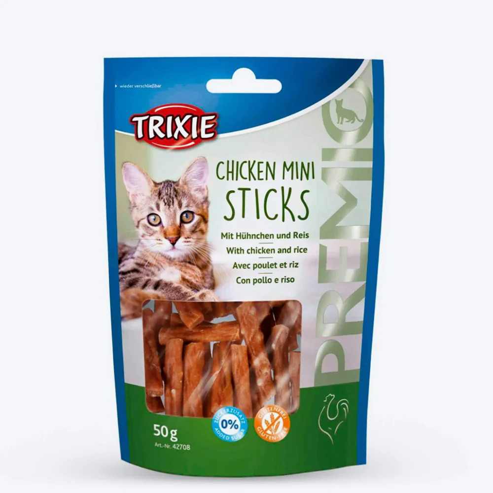 c0I7eiqiT-product.jpeg Trixie Premio Chicken Mini Sticks Treat For Cat - 50 g - Image 1