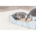 Trixie Scratching Bed Cardboard Catnip (45 x 12 x 33 cm, Turquoise) - Image 6
