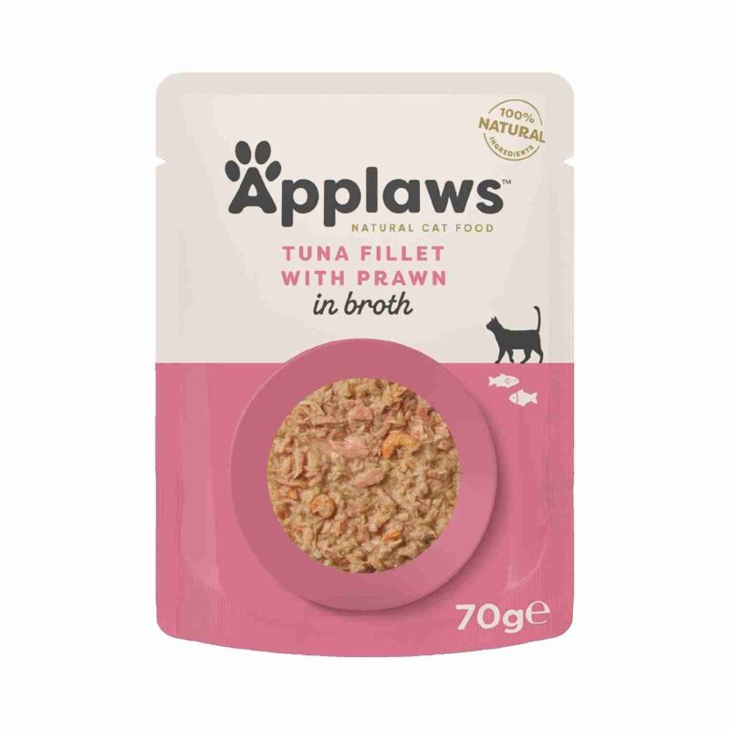 Applaws Tuna with Pacific Prawn in Broth Wet Cat Food, 70gm