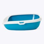 Savic Gizmo Cat Litter Tray with Rim - Twilight Blue - Image 3