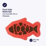 Petstages Fishie Fun Feed Mat Cat Slow Feeder, 28 cm x 18 cm, Pink - Image 3