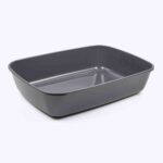 Savic Iriz Litter Tray with Rim for Cats (Cold Grey, 17 x 12 x 5 inch) - Image 2