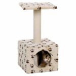 Trixie Junior Zamora Scratching Post with Paw Print Toy for Cats (60 cm, Beige) - Image 2