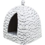 Trixie Mila Cave Plush for Cats (32x42x32Cm, White-Grey) - Image 6