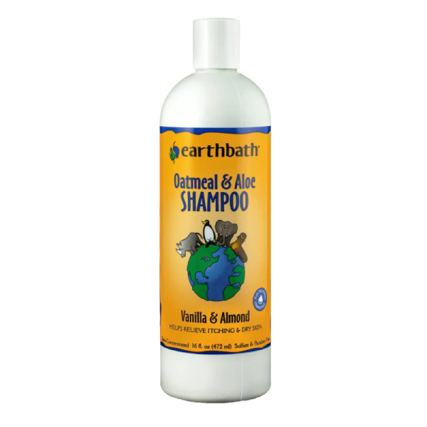 EarthBath Oatmeal & Aloe Shampoo Vanilla & Almond for Dogs and Cats - 472 ml