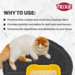 Trixie Cat Litter Tray Mat, Semi-Circular PVC, 41 x 25 cm (Anthracite) - Image 4