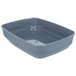 Trixie Delio Cat Litter Tray with Rim Printed (38x20x50cm, Grey/White) - Image 4