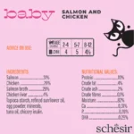 Schesir Baby Mousse Kitten Salmon & Chicken Wet Cat Food Can 70g - Image 4