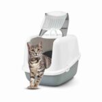 Savic Jumbo Litter Box for Large Cats in Cold Gray
