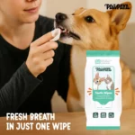 Pawpaya Tooth Wipes for Dogs and Cats, 40 Wipes - Image 2