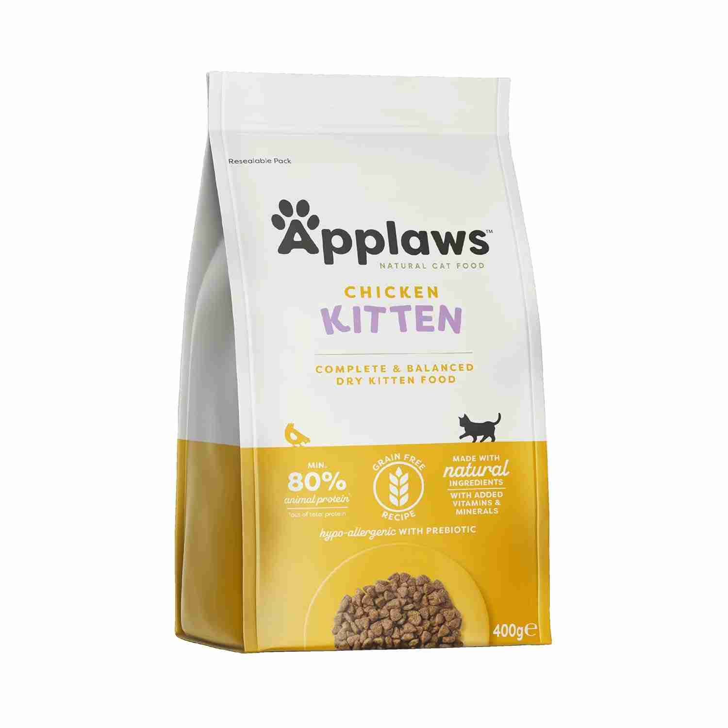 lXek5RaDK-product.jpeg Applaws Complete Natural and Grain Free Dry Cat Food Kitten Chicken, 400g