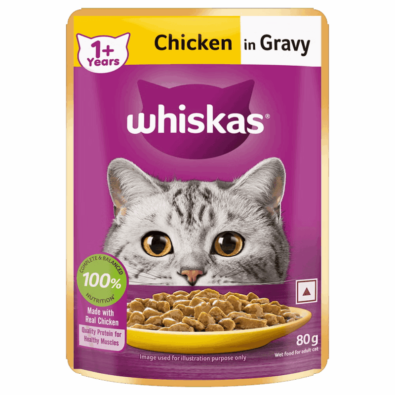 Whiskas Adult Chicken In Gravy Cat Wet Food 85 g
