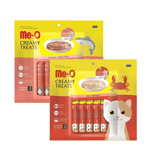 Me O Creamy Crab and Creamy Salmon Cat Treat Combo (2 x 300 g)