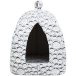 Trixie Mila Cave Plush for Cats (32x42x32Cm, White-Grey) - Image 7