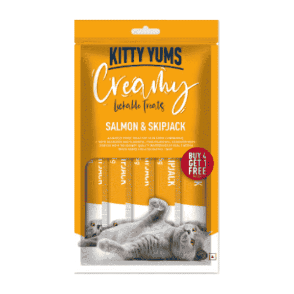 Kitty Yums Creamy Treat Salmon and Skipjack (5Pcs) Cat Treat