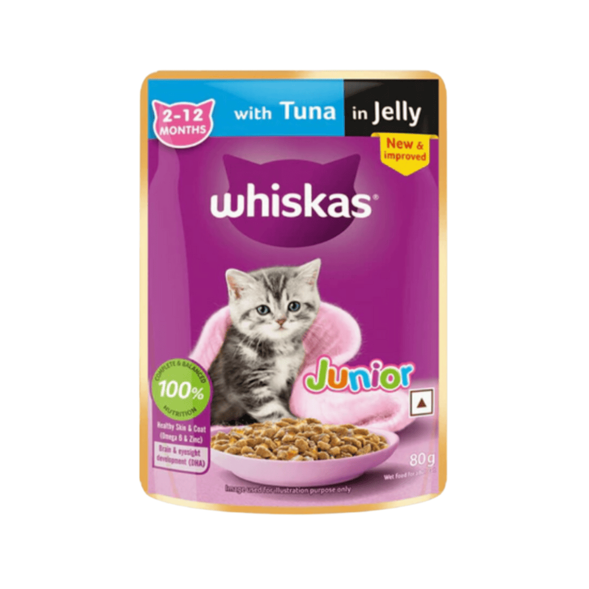 oNklalShJ-Whiskas-Tuna-in-Jelly-Wet-Kitten-2-12-months-Food-80gm.png Whiskas Tuna in Jelly Wet Kitten (2-12 months) Food, 80gm