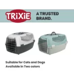 Trixie Capri 3 Open Top Carrier for Dogs and Cats (Light Grey/Sage) - Image 5