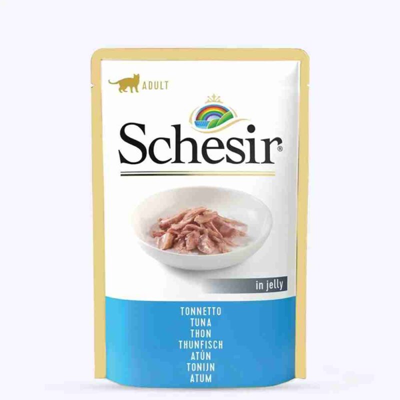 Schesir Tuna Jelly Adult Cat Wet Food Pouch, 85 g