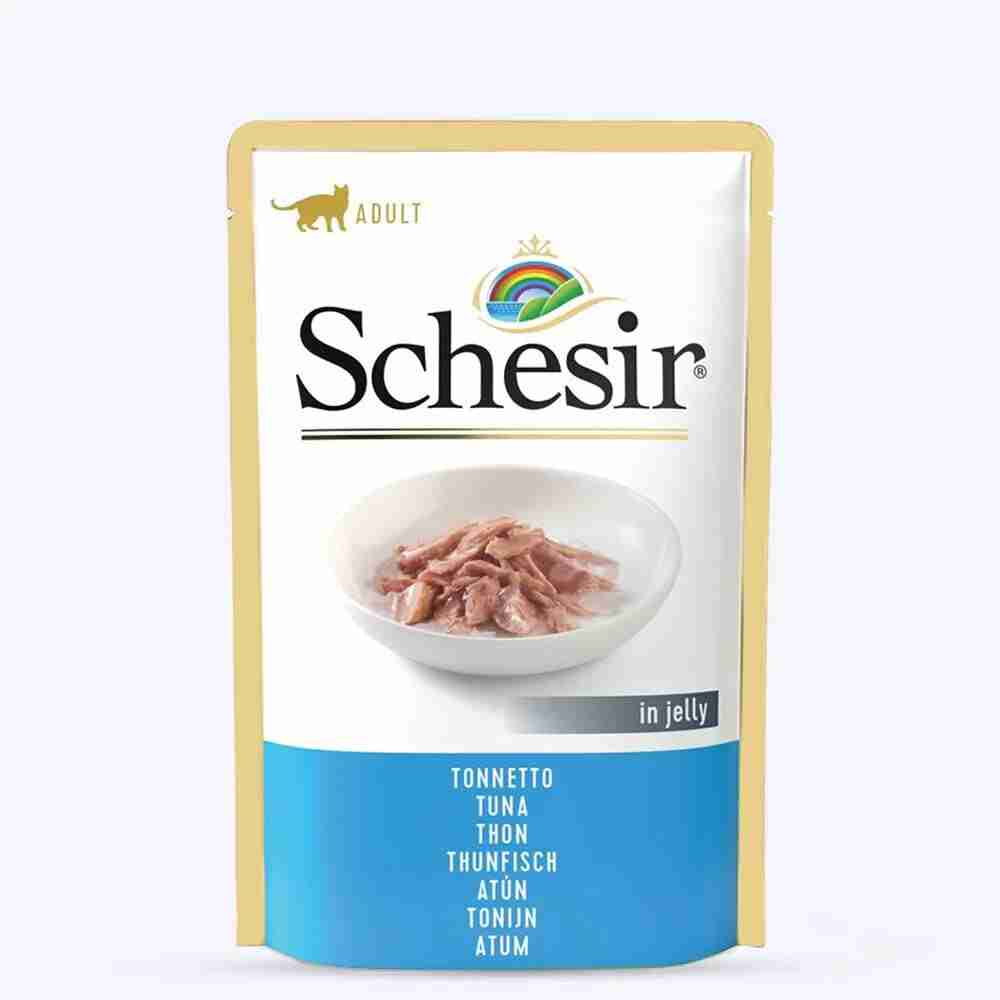 pYVX5kVhm-product.jpeg Schesir Tuna Jelly Adult Cat Wet Food Pouch, 85 g