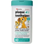 Petkin Plaque Fresh Mint Dog & Cat Toothwipes (40 Wipes)