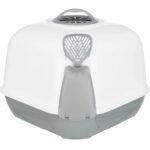 Trixie Maro Corner Litter Tray With Hood, 60 x 43 x 52 cm (Light Grey Granite) - Image 4