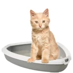 Savic Rincon Corner Cat Litter Tray + Rim - Cold Grey - 23 x 18 x 5 Inch - Image 2